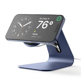 Підставка для зарядки iPhone Elago MS4 з MagSafe, алюміній, сумісна з iPhone 17/16/15/14/13/12, підтримка Standby (iOS 17) [Зарядний пристрій не входить] (Jean Indigo)