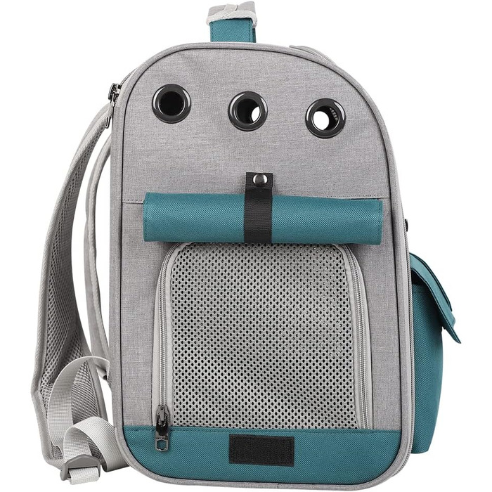 Транспортна сумка для домашніх тварин: котів та собак до 10 кг, рюкзак, дихаюча, складана, блакитна, для подорожей, схвалена авіакомпаніями