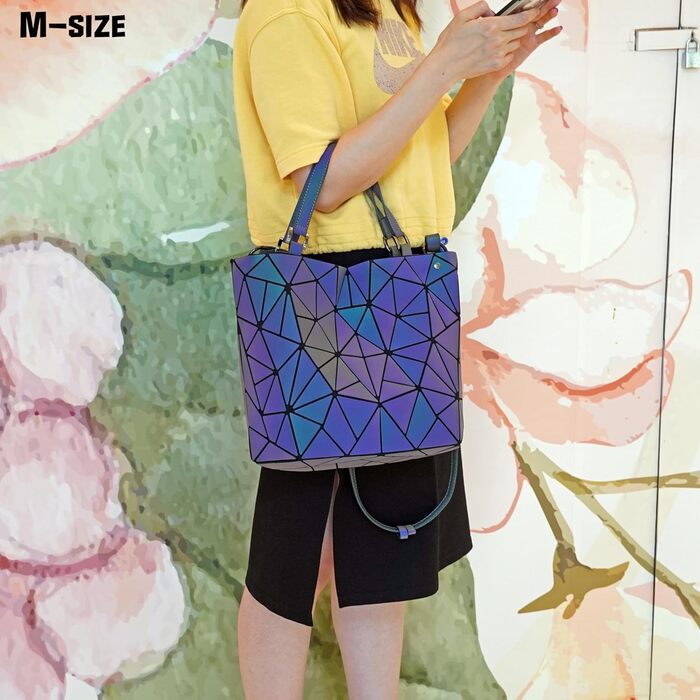 Геометричний гаманець жіночий світловідбиваючий, сумка через плече та клатч Geometrisches Portemonnaie (Cb-01-m)