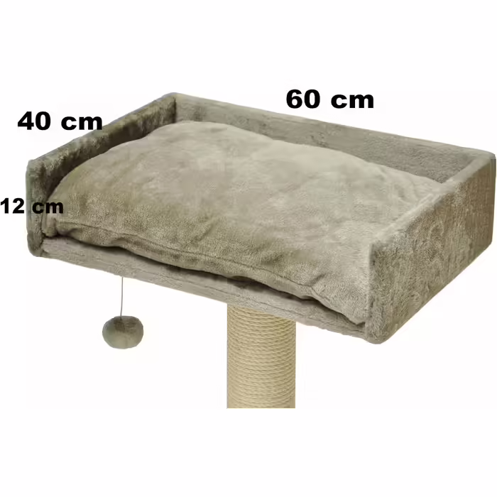 Nanook Dock with cushions and including play ball, cat bed as a viewing platform for cat scratching post Sigurd, 60x40 cm