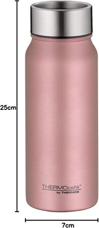 Термокружка THERMOcafé by THERMOS TC, рожеве золото, матова поверхня, 500 мл, нержавіюча сталь, з ізоляцією, для напоїв на винос, не протікає, зберігає тепло 9 годин, холод 18 годин, миється в посудомийній машині, без BPA