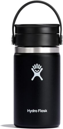 Hydro Flask 12 oz Stainless Steel Vacuum Insulated Travel Thermos - Leakproof Lid - Black