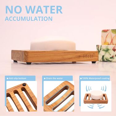 Дзеркальна миска для мила з текового дерева HTB, дизайн 