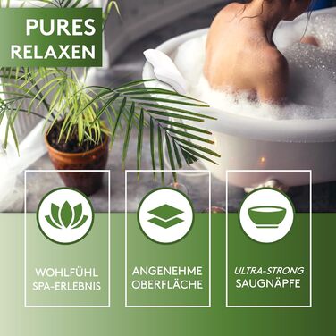 SilverRack Bathtub Pillow MEDIUM-SOFT [3D] - Neck Pillow for Bathtub with Suction Cups as Bathtub Accessory - Pillow for Bathtub - Bath Pillow with Ergonomic Fit (White Small)