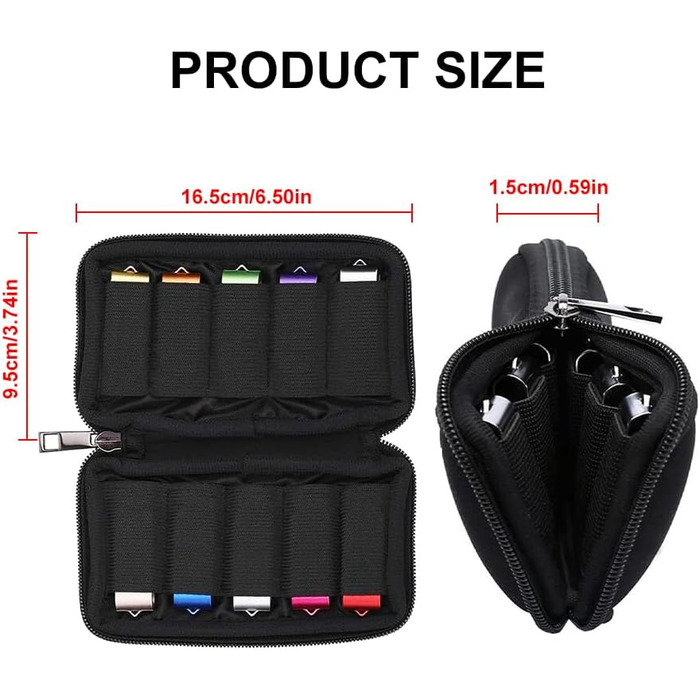 Організатор для USB-накопичувачів: кейс-коробка на 10 шт. чорного кольору