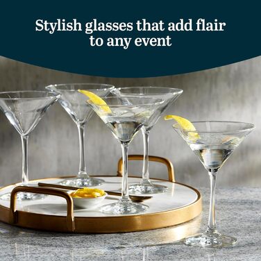 Бокали для Мартіні Libbey Entertaining Essentials, 237 мл, прозорі, набір 6 шт.