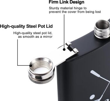 Фляга з нержавіючої сталі 8oz (240мл) з подарунковим набором: 2 склянки та воронка. Фляга для віскі, вина, горілки. Зручна для транспортування алкоголю.