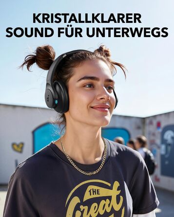 Soundcore Q11i Бездротові навушники-маніжки Anker з глибокими басами, 60 годин відтворення, Hi-Res Audio, знімні амбушури, Multipoint-з'єднання, чорний