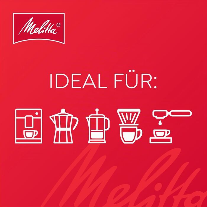Кава в зернах Melitta BellaCrema Decaf без кофеїна для кавомашин, м'яке обсмаження, 1 кг (набір 2 упаковки)