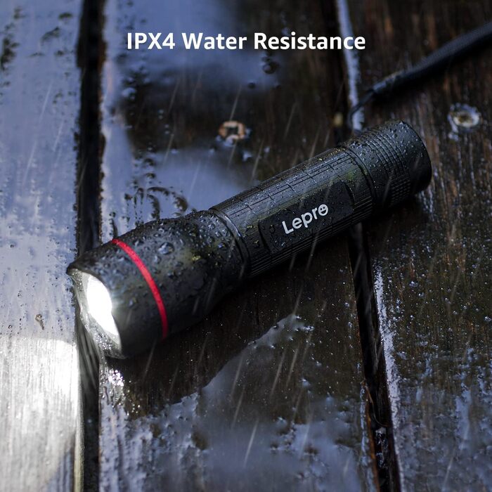 LED ліхтар Lepro LE050: яскравий, з кліпсою, зумується, 5 режимів, водонепроникний. Ідеально для кемпінгу, риболовлі, туризму, подарунок