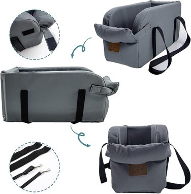 Автокрісло для собак та котів Booster - сірий, до 10 кг