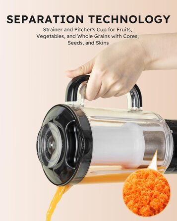 Sangcon 5-in-1 Stand Mixer & Smoothie Maker - 500W Power, 3 Speed Settings, Pulse Function, Glass & Stainless Steel Cups