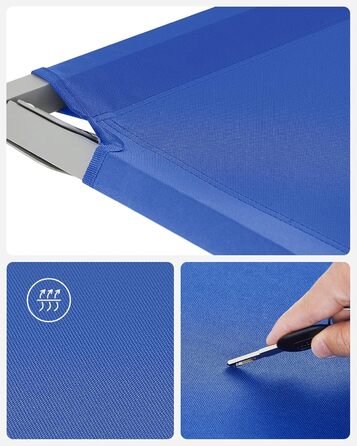 Кемпінгове ліжко SONGMICS, TÜV Rheinland, 260 кг, 210x72x45 см, блакитне