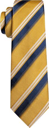 Чоловічий подарунковий набір: краватка в смужку, краватки-кліпса, кишеньковий хустинка, запонки, золото, темно-синій, для весілля, ділових зустрічей, свят