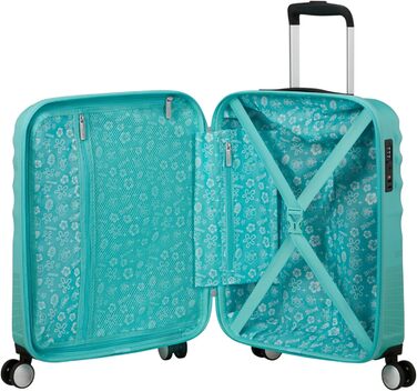 Чемодан American Tourister Wavebreaker Disney FL Spinner L, 77 см, 96 л, коліщата, Disney Stitch Flower, матове покриття