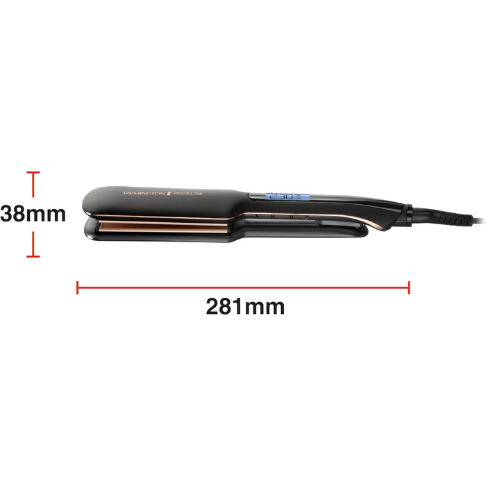 Випрямляч для волосся Remington Proluxe S9150B: широкі керамічні пластини, технологія OPTIheat, цифровий дисплей