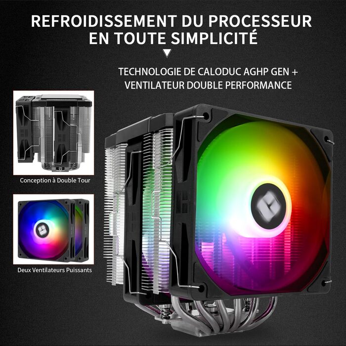 Система водяного охолодження TR Peerless Assassin 120 ARGB Black для CPU, 1850RPM, підтримка Intel LGA1700/1851/115X, AMD AM4/AM5