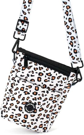 Сумка для ласощів для собак COOWONE Leckerlibeutel, з тримачем для відходів, на пояс, для прогулянок та тренувань, біла, леопардовий принт 2.0