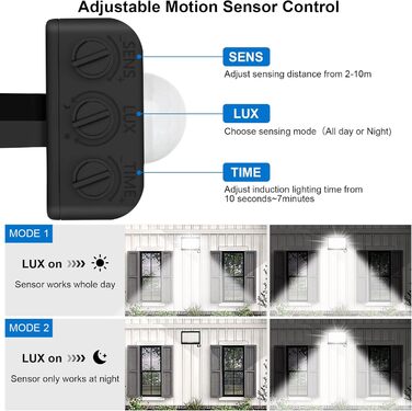 NATPOW LED Flood Light with Motion Sensor, Outdoor, 100W LED Floodlight with IP66 Waterproof, 6000K Super Bright Spotlight for Garden, Garage, Sports Field, Backyard (2 Pack) (100w-1p)