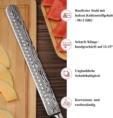 Ніж Sunnecko для овочів та фруктів 9 см: універсальний кухонний ніж з нержавіючої сталі з ергономічною ручкою