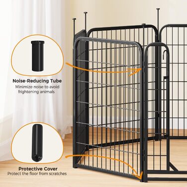 Вольєр для собак Yaheetech 8-секційний, 80 см, для квартири та саду, збірка без інструментів