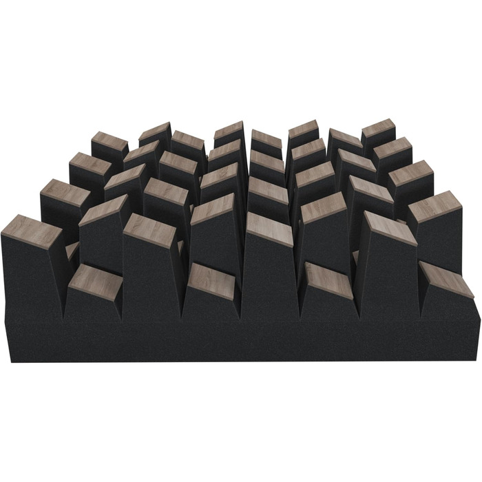 Набір акустичних диффузорів 2D для звукоізоляції та поглинання шуму, 50 x 50 см, колір Sonoma SIRIUS (150мм), 2 шт.