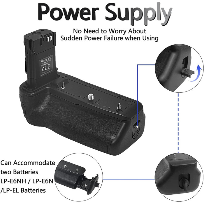 Вертикальний батарейний хват Raeisusp з бездротовим пультом 2.4G, замінник Canon BG-R10 для Canon EOS R5 R6 R5C