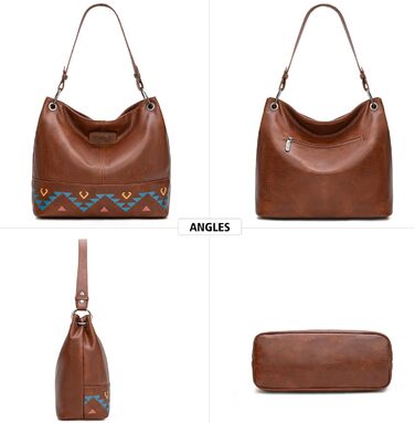 Сумка жіноча Wrangler Hobo з екошкіри, коричнева (Western Brown) через плече та в руку