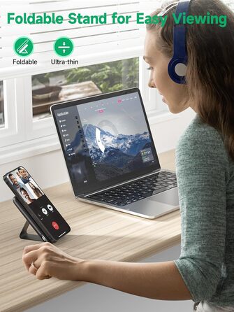 Портативний зарядний пристрій 20000mAh з MagSafe, PD 22.5W, USB-A, магнітне підключення, бездротова зарядка 15W, LED дисплей, чорний