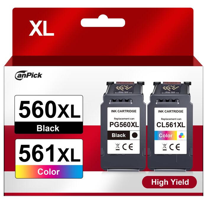 Картриджі Canon PG-560XL та CL-561XL Multipack (чорний та кольоровий) для принтерів Canon Pixma TS5350, TS5351, TS5352, TS5353, TS7450, TS7451