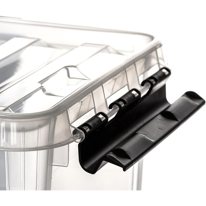 10x Storage Box Stackable Box Smart Store Classic 15 Transparent with Lid & Click Closure