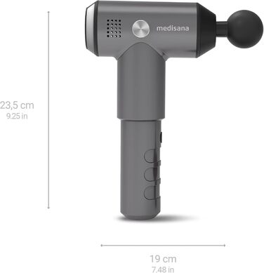 Масажер Medisana MG 200 Mini: 4 насадки, 5 рівнів інтенсивності, тривалий час роботи, у кейсі