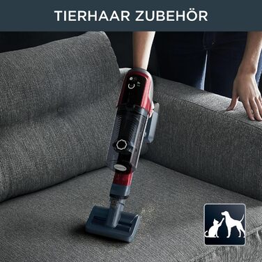 Rowenta RH6471 X-Pert 6.60 Cordless Stick Vacuum | Lightweight | Pet Accessories | LED Display | Flex Joint | 100W | Removable Battery | All Floor Types | Up to 45 Min. Runtime | 2-in-1 Wall Mount | Pet Hair | Flex Joint