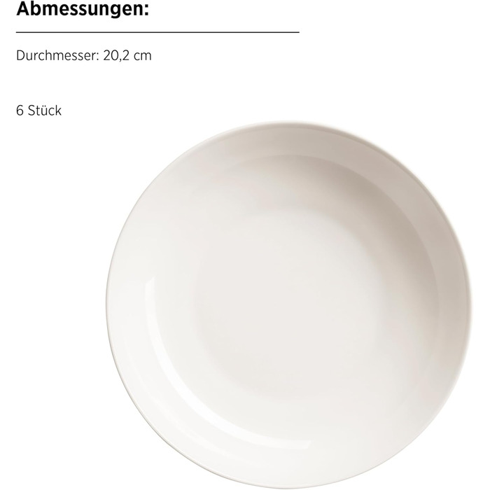 MÄSER Belmira: 12-Piece Porzellan Tableware Set for 6 - Elegant White Dinnerware