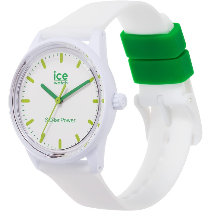 Жіночий годинник Ice-Watch Ice Solar Power Nature білий, силіконовий ремінець, Medium (40 мм)