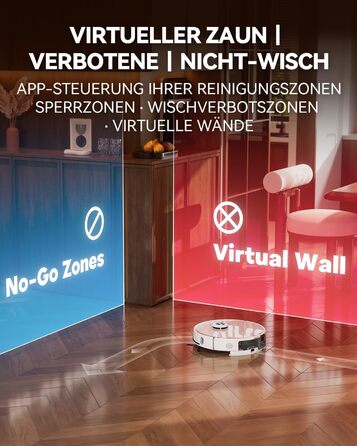 Робот-пилосос Tesvor S8 Pro з функцією миття - 8000Pa, LiDAR-навігація, 240 хв роботи, керування через додаток/Alexa, для прибирання шерсті тварин, килимів та твердих підлог