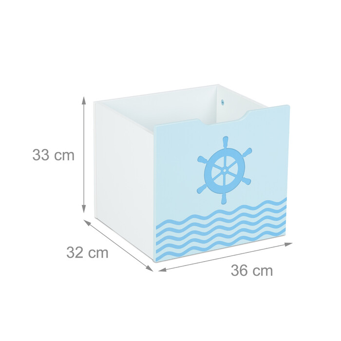 Relaxdays Children's Shelf with Roof in a Nautical Design