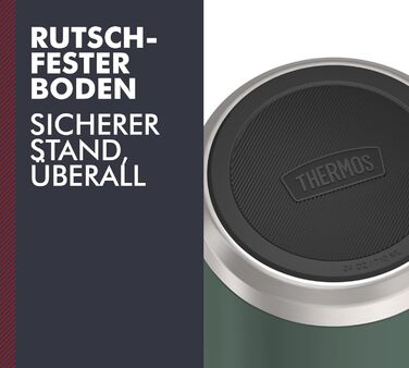 Термос ICON Food Jar 0,71 л, темно-сірий/графіт матовий, контейнер для їжі з подвійних стінок з нержавіючої сталі 18/8, зберігає тепло та холод, з відкидним ложкою, неслизьке дно, абсолютно герметичний