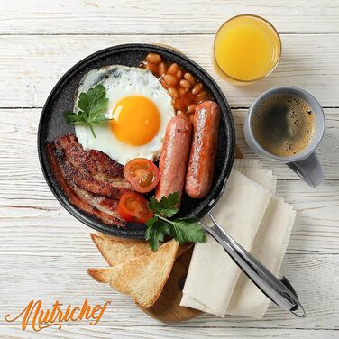 Млинцевниця Nutrichef 30 см з антипригарним покриттям для індукції, універсальна сковорода для млинців, панкейків, яєць, PFOA-free, підходить для всіх плит, можна мити в посудомийній машині