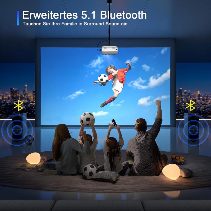 Міні проектор XuanPad A-24000L: WiFi, Bluetooth, 1080P, Підтримка HDMI, USB, AV, для iPhone/Android