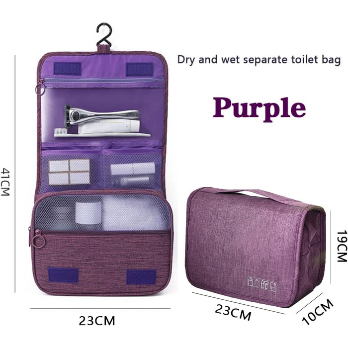 Сумка-органайзер для подорожей, сіра (темно-фіолетовий)