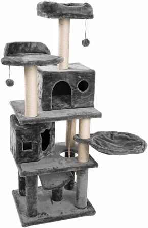 Дім для кота JAMAXX Premium XXL з когтеточкою, 165 см, сірий