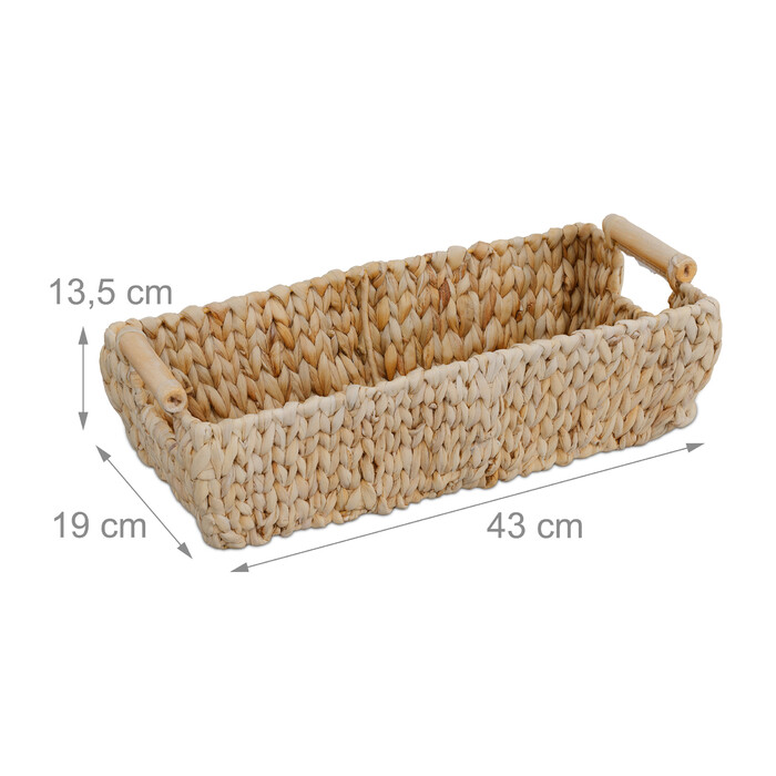 Relaxdays Storage Basket made from Water Hyacinth