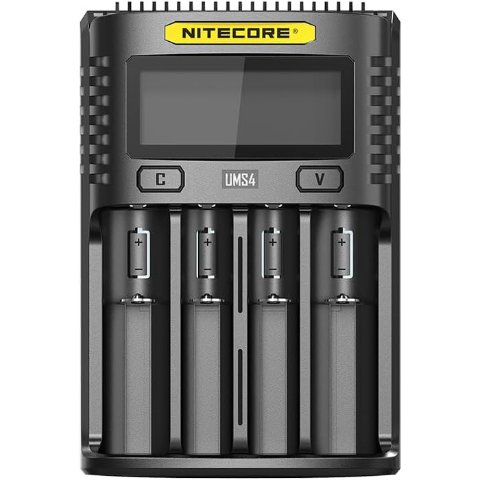 Зарядний пристрій Nitecore UMS4 3000mA USB – універсальний, чорний, для дорослих