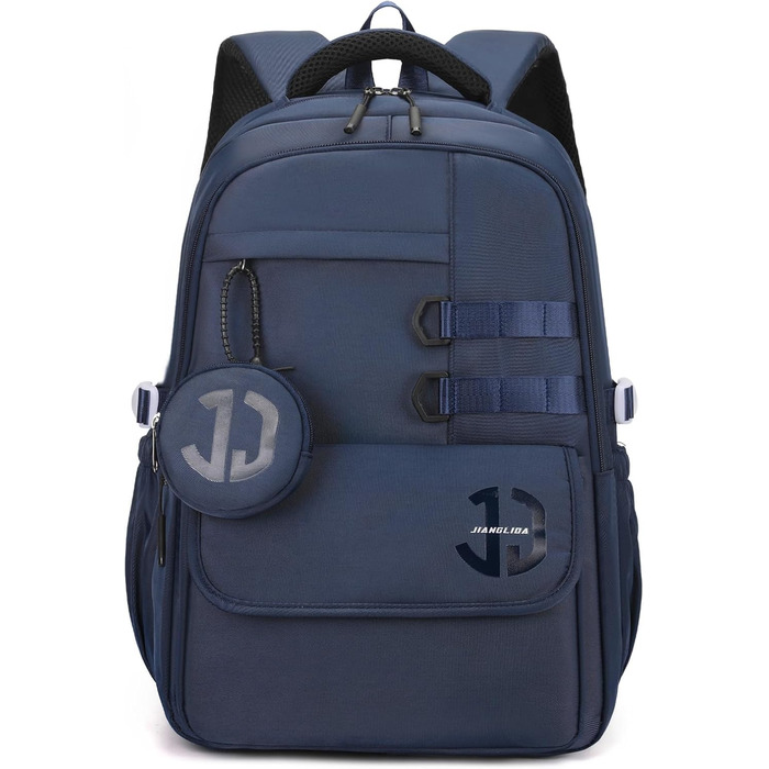 Шкільний рюкзак JANSBEN для підлітків (хлопців та дівчат), водонепроникний, з декількома відділеннями, для школи та подорожей, ідеальний для 5 класу (темно-синій)