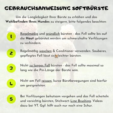 М'яка щітка для собак Moki Bär: ідеальна для чутливої шкіри та не линяючих порід, розмір S