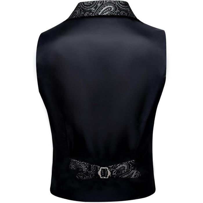 Жилет чоловічий Вікторіанський Стимпанк Готичний з Пайслі. Чорний/Сріблястий. Для вечірок, Halloween, формальних заходів
