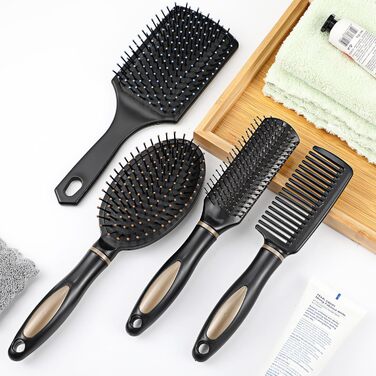 Набір гребінців для волосся 5 шт. Масажні гребінці, круглі гребені з отворами для вентиляції, гребінець для жінок та чоловіків, для дому та подорожей