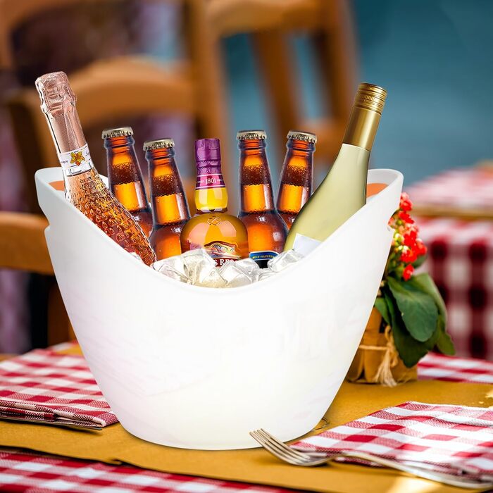 8L Емальований відро для шампанського, відро для льоду, охолоджувач вина/шампанського, велике відро для льоду, контейнер для фруктів та овочів