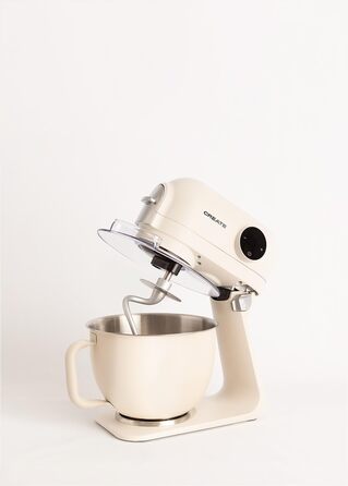 Планетарний міксер CREATE/DOWNMIX RETRO для кухні, колір Крем: 6 швидкостей, автоматичні програми для збивання, змішування та емульгування